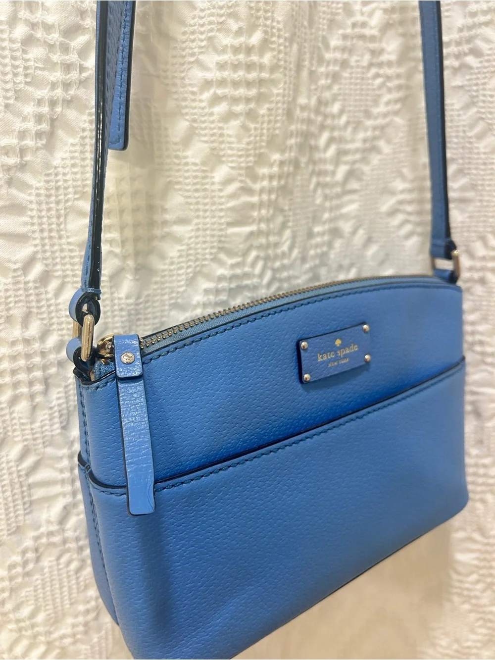 Kate Spade New York Blue Leather Crossbody Bag